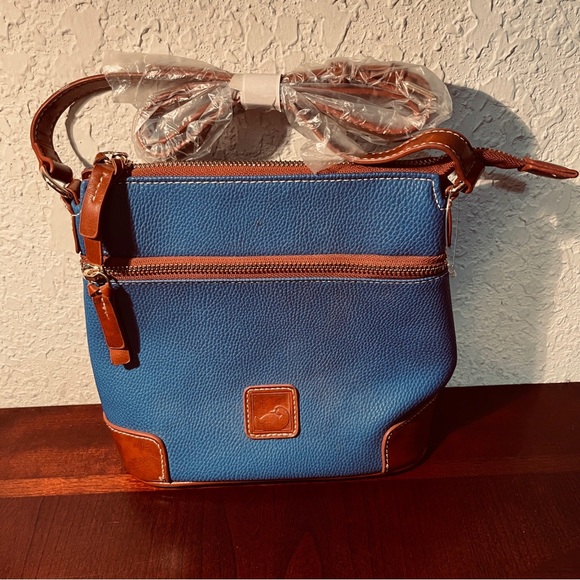None Handbags - NWOT Blue and Tan Crossbody Bag